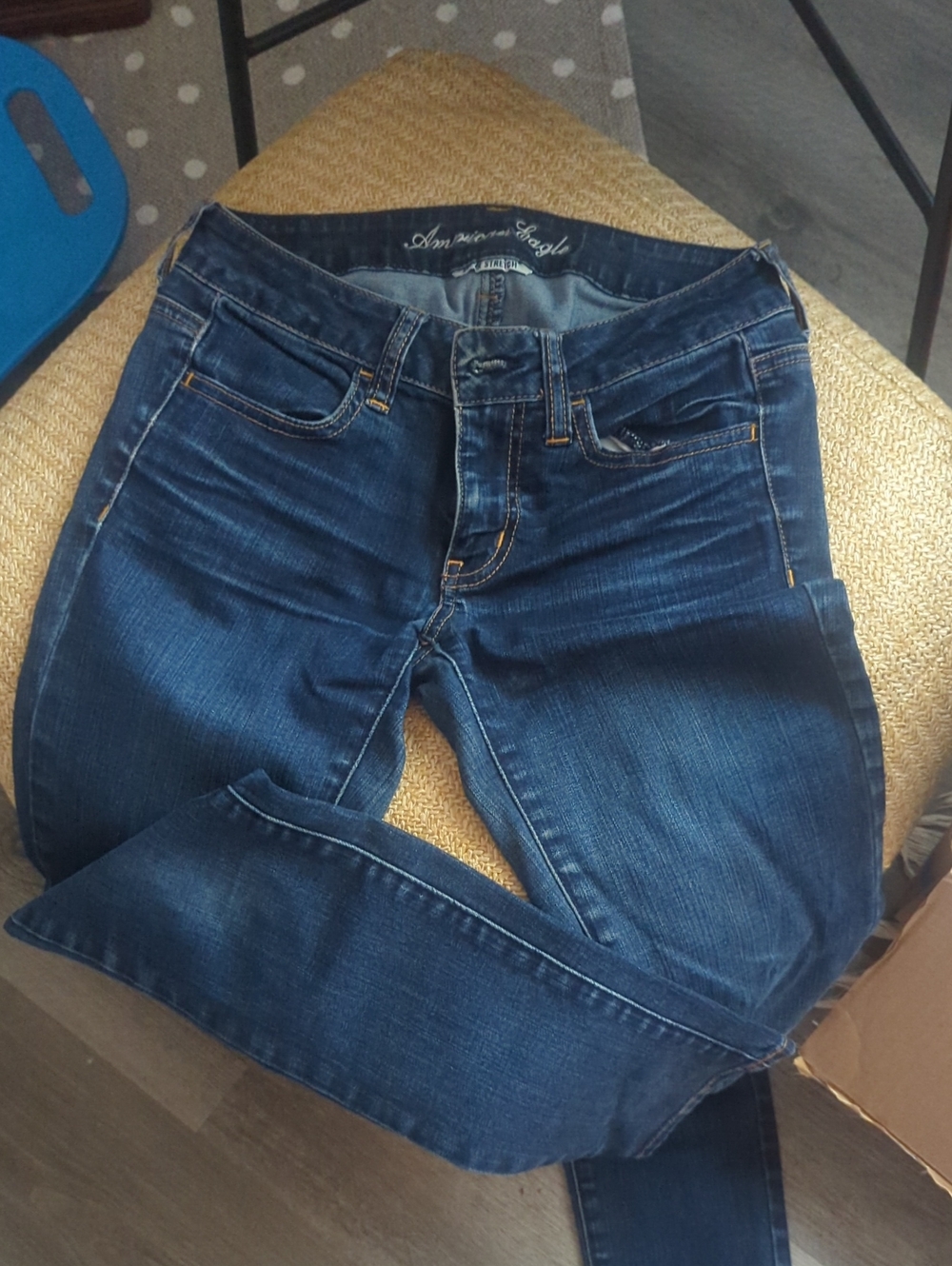 American Eagle Outfitters Deep Blue Skinny Jeans